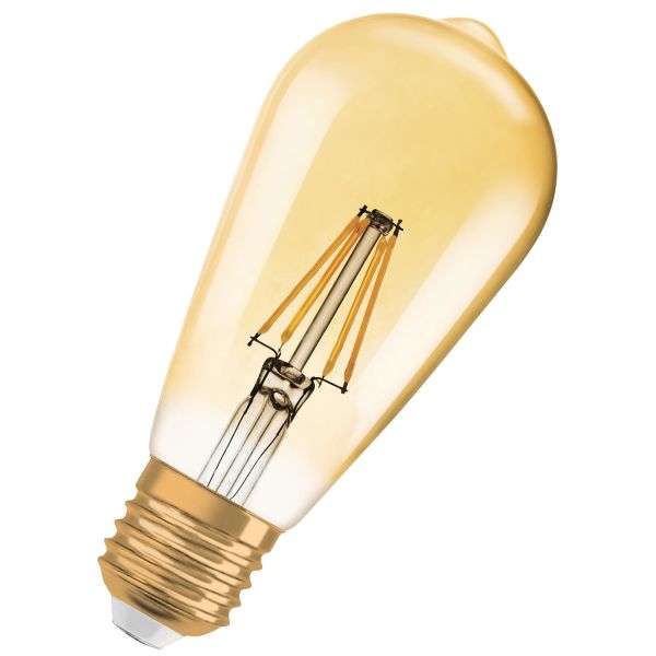 LED-valo Osram Vintage 1906 6,5 W, E27, 2500 K 