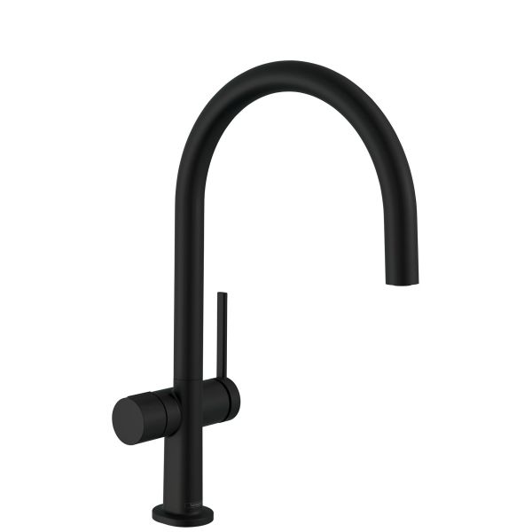 Köksblandare Hansgrohe Talis M54 220 med C-pip, diskmaskinsavstängning Svart