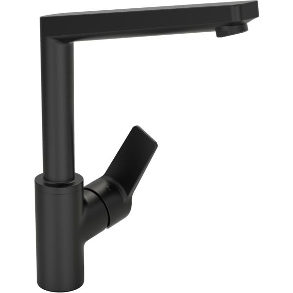 Køkkenbatteri Oras Twista topmodel, drejbar, mat sort 