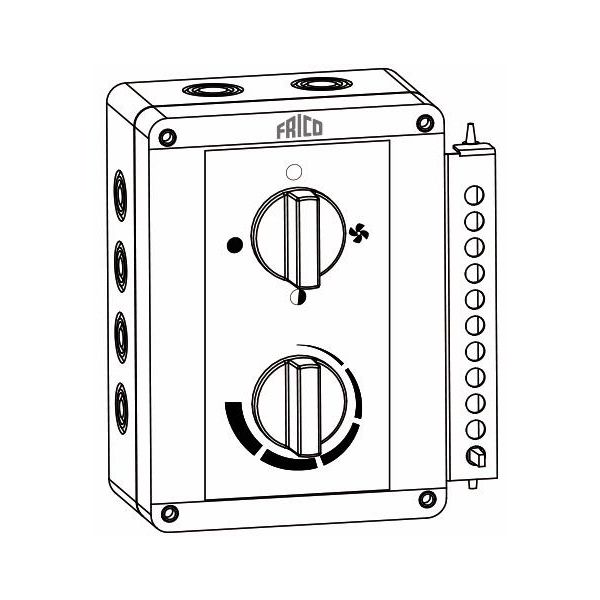 Kontrolpanel Frico ELSRT med termostat til ELC, ELV 