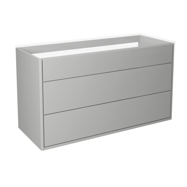 Kommode Gustavsberg Graphic 100 cm, uten vaskeservant Grå