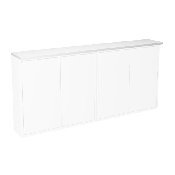 Topplade Gustavsberg Graphic til skabe 120 x 16 cm, med belysning Hvid
