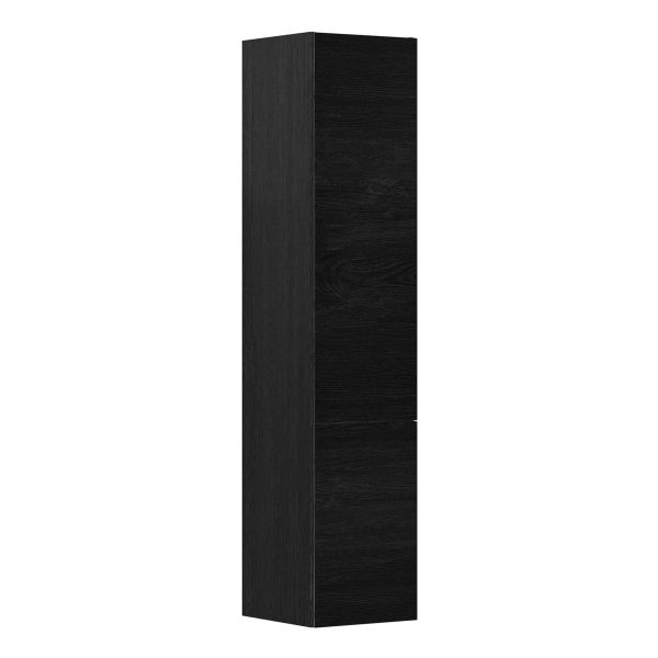Badrumsskåp Gustavsberg Artic slät, svart, 35 cm, vändbara dörrar 
