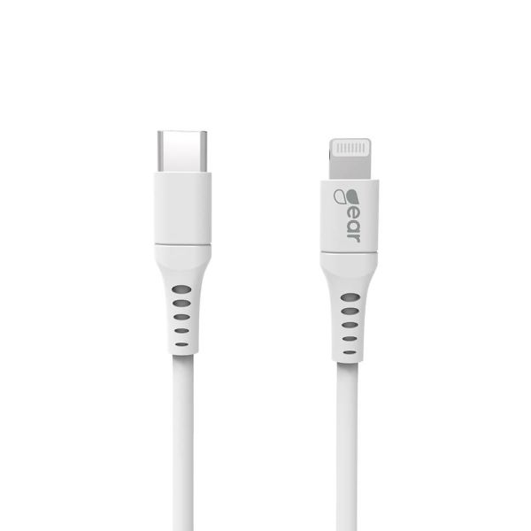 Laddkabel Gear 665104 USB-C till Lightning, 2 m, vit 