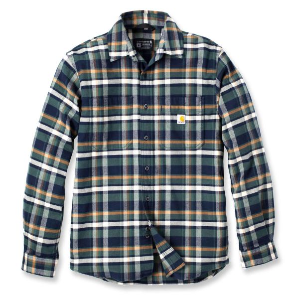 Flannel skjorte Carhartt 106352I26 Mørkegrøn Mørkegrøn S