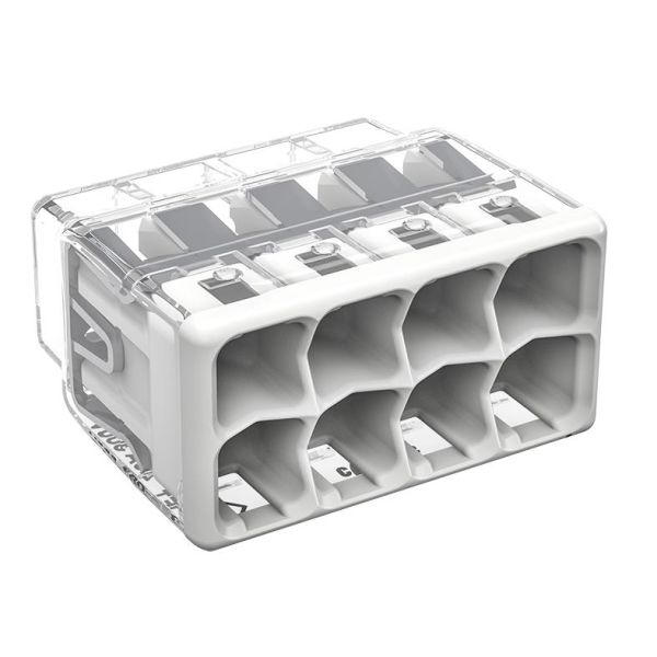Rasialiitin Wago 2773-408 450 V 8 napaa, vaaleanharmaa, 40 kpl