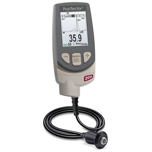 Tykkelsesmåler DeFelsko PosiTector 200 D/ADV med LCD-skærm til belægninger. som polyurea 