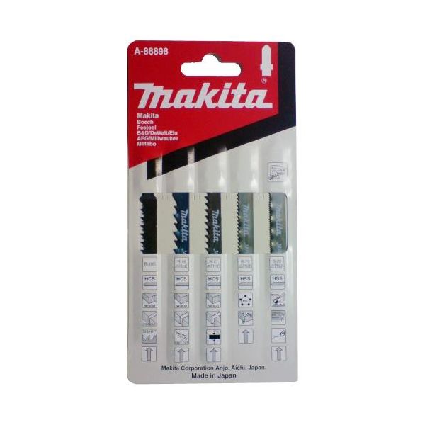 Stikksagblad Makita A-86898 5-pakning 