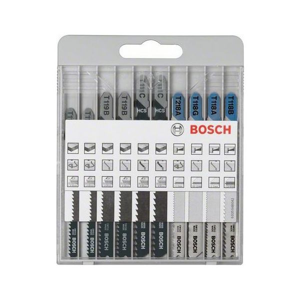 Stikksagbladsett Bosch 2607010630 10 deler 