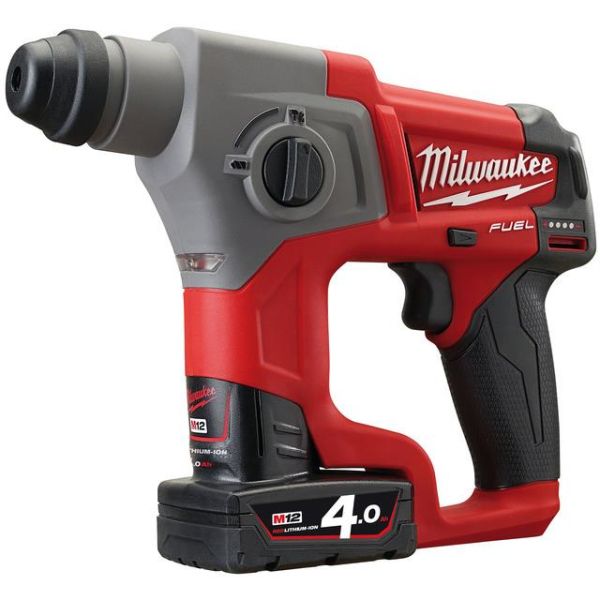 Slagboremaskine Milwaukee M12 CH-402C med batteri og oplader 