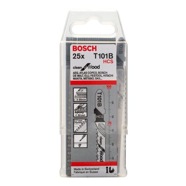 Pistosahanterä Bosch Clean for Wood T101B  100mm, 25 kpl