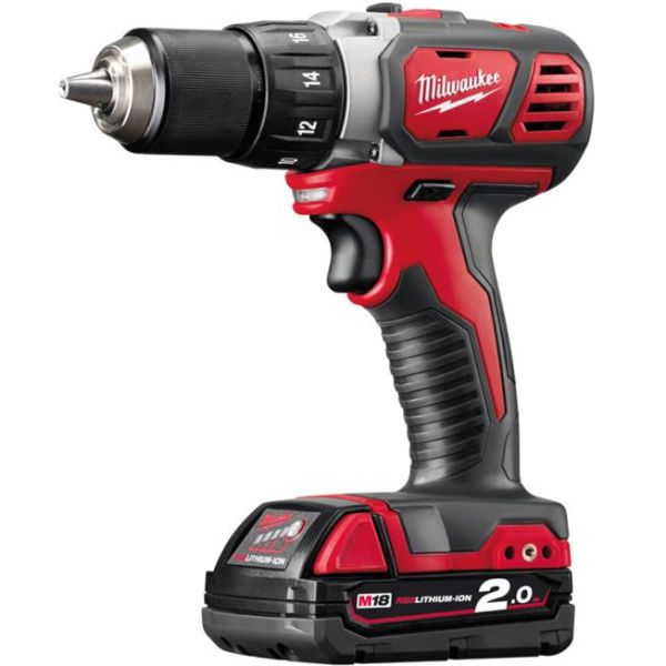 Skruemaskine Milwaukee M18 BDD-202C med batteri og oplader 