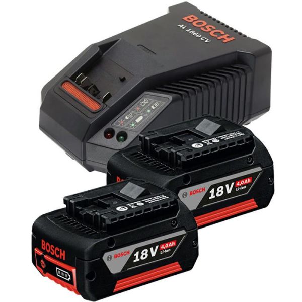 Laddpaket Bosch AL 1860 CV 2st 18V 4,0Ah 2st 18V 4,0Ah Li-Ion