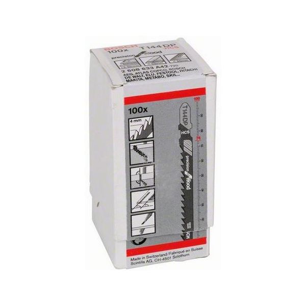 Pistosahanterä Bosch Precision for Wood  100mm, 100 kpl