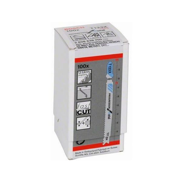 Pistosahanterä Bosch Progressor for Metal  100mm, 100 kpl