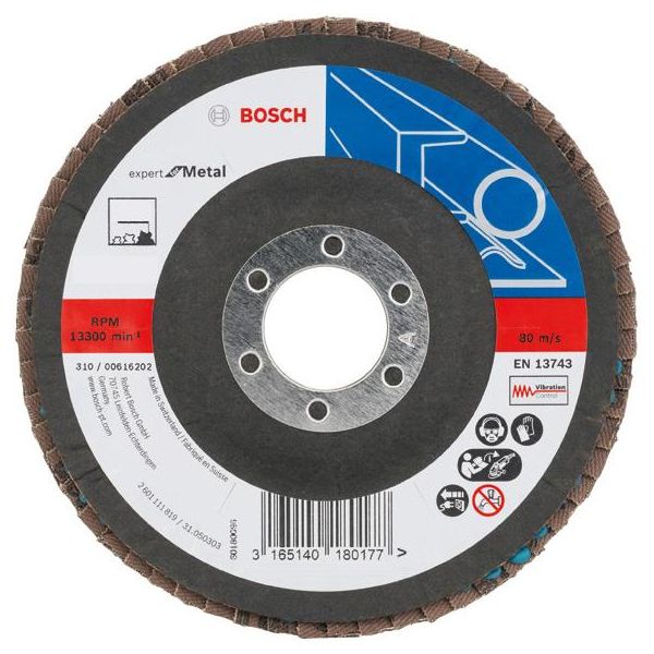 Lamellslibeskive Bosch Expert for Metal  125x22,23mm K40