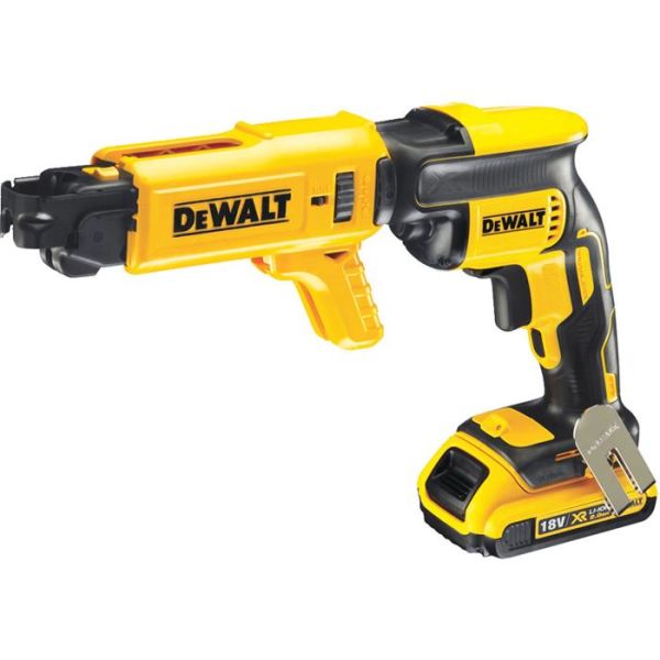 Gipsskruetrækkere Dewalt DCF620D2K med skruemagasin, batteri og oplader 