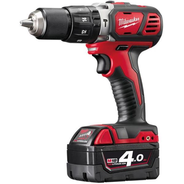 Bore-/skruemaskine Milwaukee M18 BPD-402C med batteri og oplader 