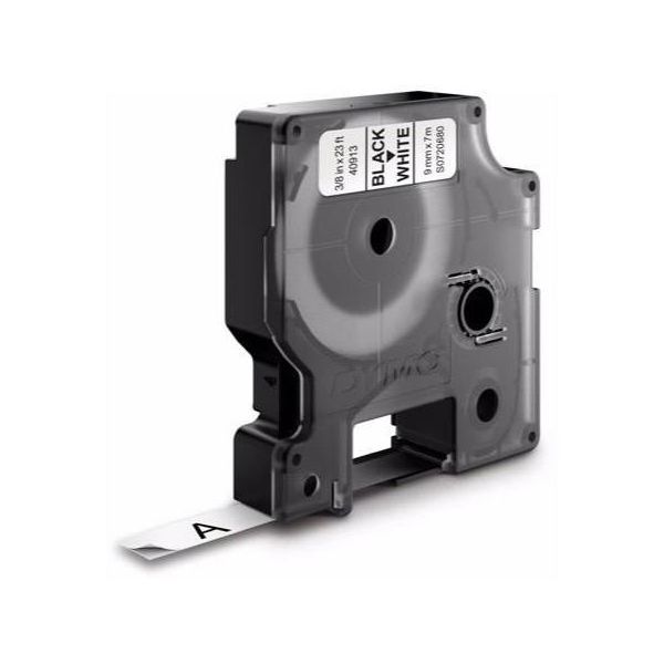 Tape DYMO Standard D1 9mm Sort på hvid