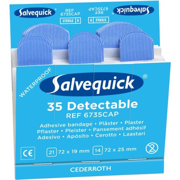 Plåster Salvequick 6735CAP Detectable 6x35st 