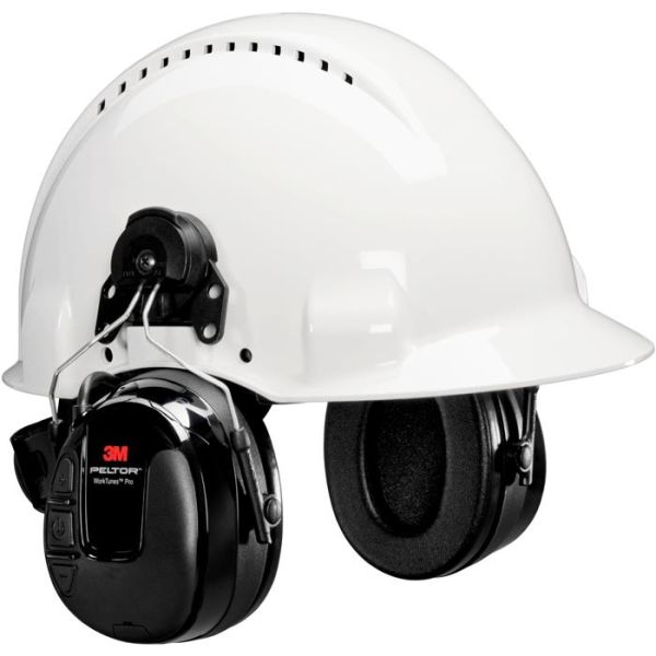 Høreværn 3M Peltor WorkTunes Pro med hjelmbeslag 
