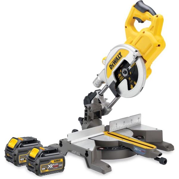 Kap- og geringssav Dewalt DCS777T2 XR FlexVolt med batterier og opladere 