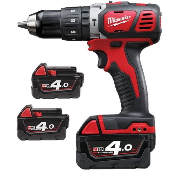 Slagboremaskine Milwaukee M18 BPD-403C med batteri og oplader 