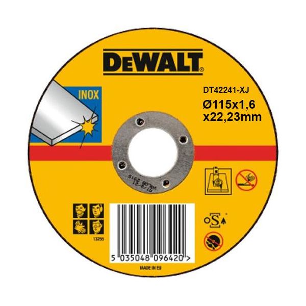 Kapskiva Dewalt Standard för rostfritt 115x1,6x22,2mm