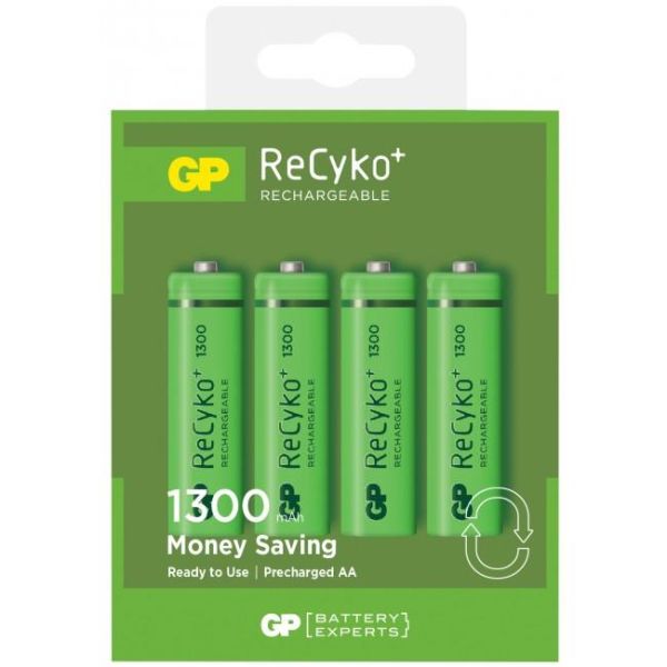 Batteri GP Batteries ReCyko AA 1300 laddningsbart, AA, 4-pack 