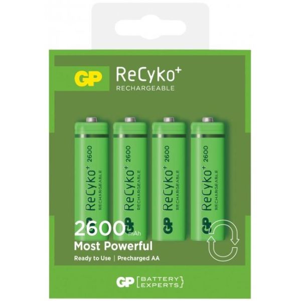 Batteri GP Batteries ReCyko AA 2600 laddningsbart, AA, 4-pack 