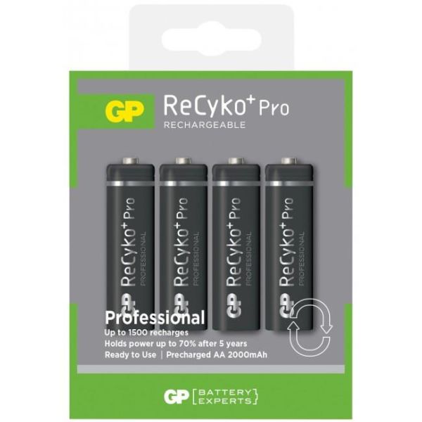 Batteri GP Batteries ReCyko Pro AA 2100 laddningsbart, AA, 4-pack 