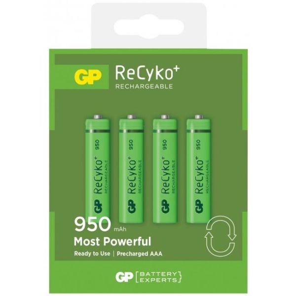 Batteri GP Batteries ReCyko AAA 950 laddningsbart, AAA, 4-pack 