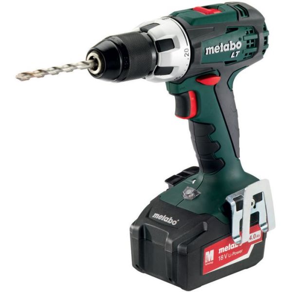 Skruemaskine Metabo BS 18 LT med 2 stk 4,0 Ah batterier og oplader 