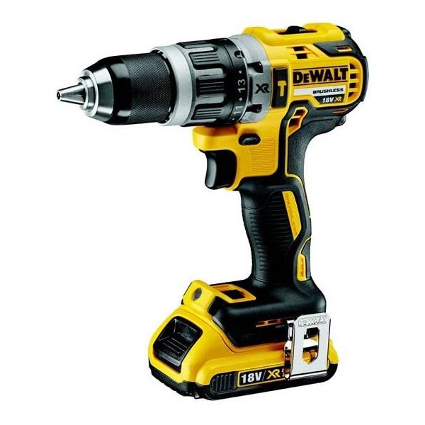 Slagboremaskine Dewalt DCD796D2 med 2 stk 2,0 Ah batterier og oplader 