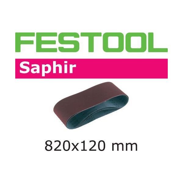 Slipband Festool SA för CMB120, 820x120mm, 10-pack P50