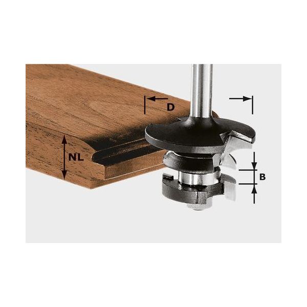 Kontraprofil fræser Festool HW S8 D43/21 A/KL 8mm aksel 