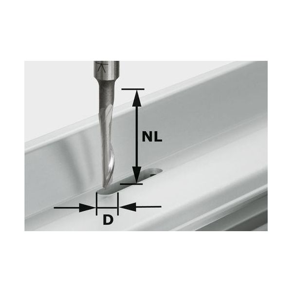 Aluminiumfräs Festool HS S8 D5/NL23 8mm spindel 
