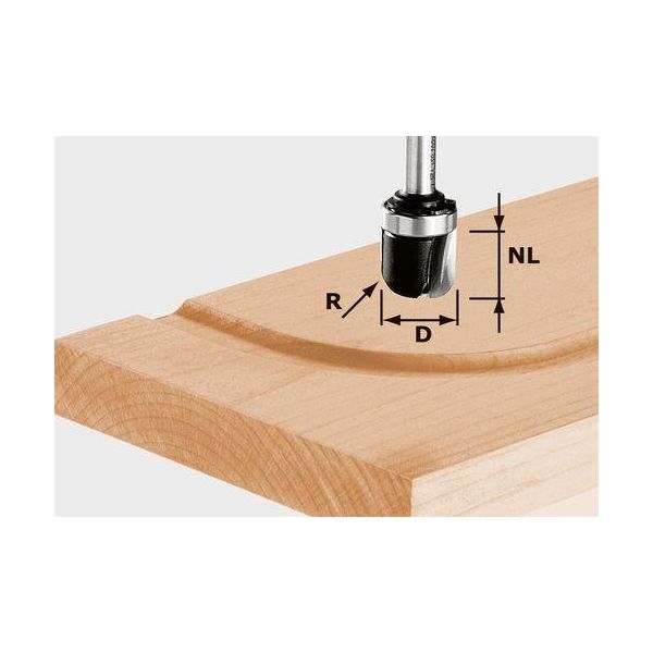 Fræserjern Festool HW S8 R6,4 KL 8mm spindel 