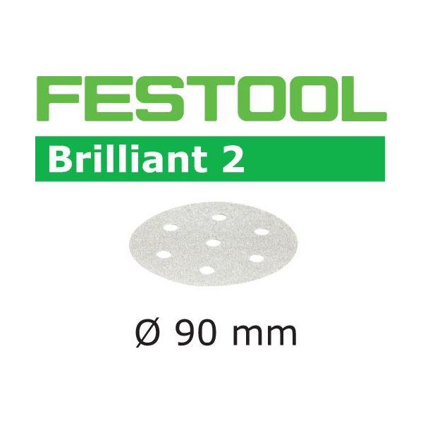 Slippapper Festool STF BR2 90mm, 6-hålat, 100-pack P180