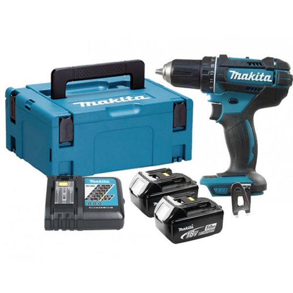 Skruemaskine Makita DDF482RTJ med batteri og oplader 