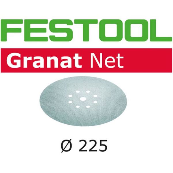 Netslibepapir Festool STF D225 GR NET 225mm, 8-hullers, 25-pak P180