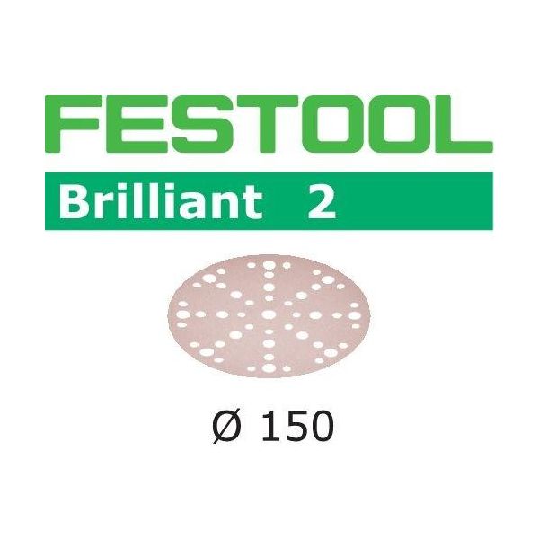 Slippapper Festool STF D150 BR2 150mm, 48-hålat, 10-pack P60