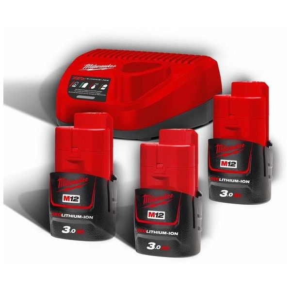 Opladningspakke Milwaukee M12 NRG-303  