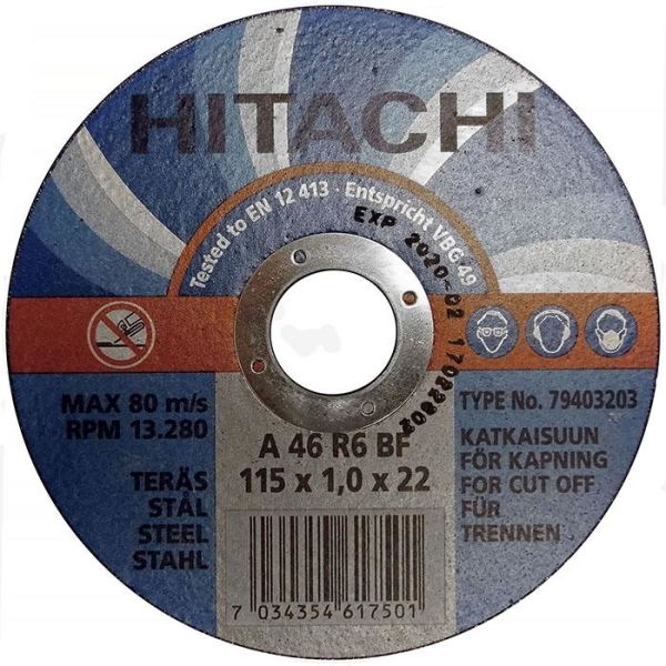 Kapskiva Hitachi 79403203  Ø115x1,0 mm