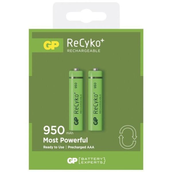 Batteri GP Batteries ReCyko AAA 950 laddningsbart, AAA, 2-pack 
