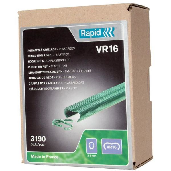 Rundklammer Rapid VR16 grønn 3190-pakning