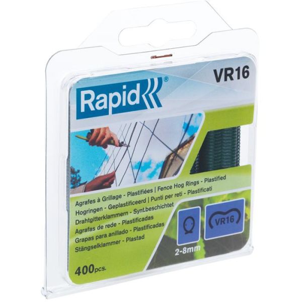 Rundklammer Rapid VR16 grønn 400-pakning