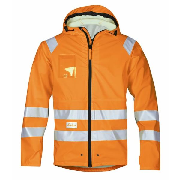 Regnfrakke Snickers Workwear 8233 Bemærk, orange Hi-Vis, Orange Str. S