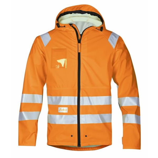 Regnjakke Snickers Workwear 8233 varsel, oransje Varsel, Oransje Str. XS
