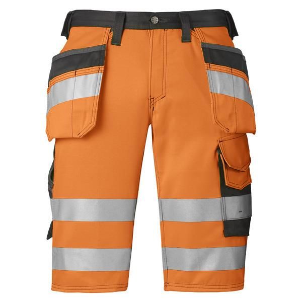 Shorts Snickers Workwear 3033 varsel, oransje Str. 44